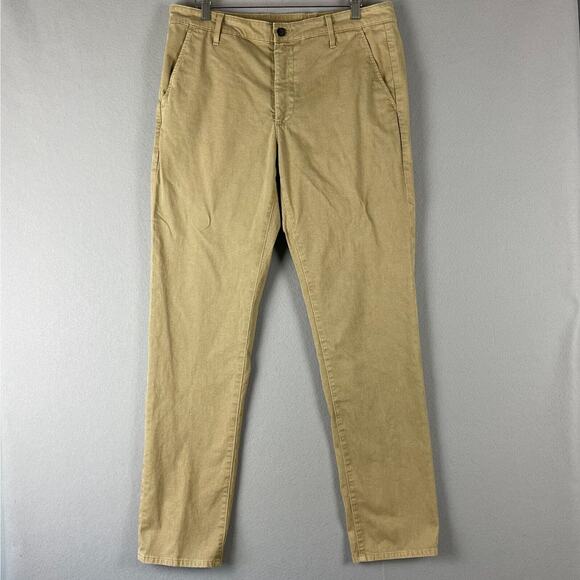 AG Adriano Goldschmied The Marshall Slim Chino Pants Mens 36x33 Tan Printed - Picture 1 of 16
